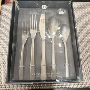 Hotel Collection Flatware Stainless Steel Set 20-Pc Forged  (see details)